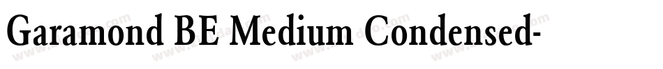 Garamond BE Medium Condensed字体转换